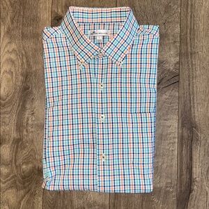 Peter Millar Men’s Dress Shirt Size Large Check Pattern
